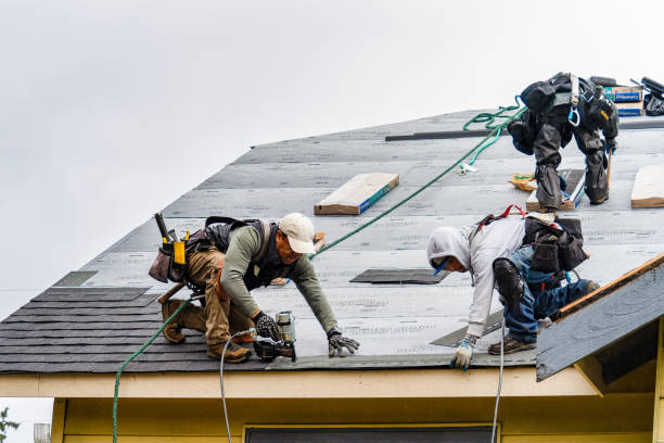 Professional Gutter Installation technician working in Berea, OH